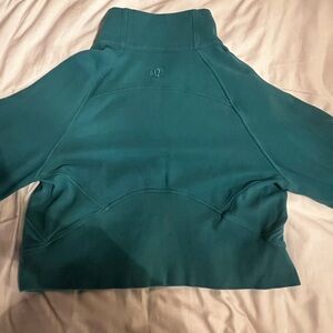 teal lululemon scuba oversized funnel neck half zip!